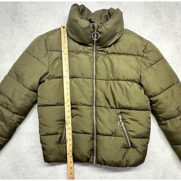 Altard State Womens Coat Size Small Green Puffer Jacket With Satin Lining - Picture 2 of 9